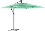 vidaXL Sonnenschirm mit Stahlmast Gr&uuml;n 246x246x230 cm 4005076