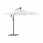 vidaXL Sonnenschirm mit Stahlmast Wei&szlig; 246x246x230 cm 4005077
