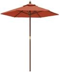 vidaXL Sonnenschirm mit Holzmast Terrakotta 196x231 cm 363164