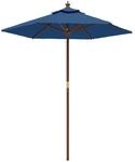 vidaXL Sonnenschirm mit Holzmast Azurblau 196x231 cm 363166