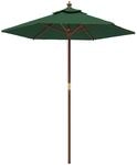 vidaXL Sonnenschirm mit Holzmast Gr&uuml;n 196x231 cm 363160