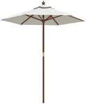vidaXL Sonnenschirm mit Holzmast Sandfarben 196x231 cm 363159