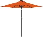 vidaXL Sonnenschirm mit LED und Stahlmast Terracotta 225x225x212 cm 4005071