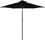 vidaXL Sonnenschirm mit Stahlmast Schwarz 225x225x212 cm 4005064