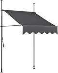 Garden Pleasure Klemmmarkise 200 cm x 300 cm Anthrazit