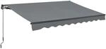 Juskys Gelenkarmmarkise 400 x 300 cm Grau