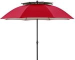 Doppler Balkonschirm Windprofi &Oslash; 192 cm Rot mit Knickfunktion