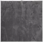 vidaXL Teppich Huarte Kurzflor Weich Und Waschbar Anthrazit 240x240 Cm 1934914