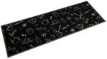 vidaXL K&uuml;chenteppich Waschbar Morgen Schwarz 60x180 cm Samt 4005585