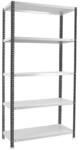 PROREGAL Schraubregal Panda HxBxT 180 x 80 x 30 cm Fachlast 100 kg Anthrazit-Wei&szlig;