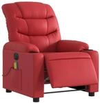 vidaXL Massagesessel Elektrisch Rot Kunstleder 3206597