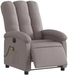 vidaXL Massagesessel Elektrisch Taupe Stoff Modell 6