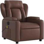 vidaXL Massagesessel Elektrisch Braun Kunstleder Modell 5