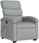 vidaXL Elektrischer Massagesessel mit Aufstehhilfe Hellgrau Stoff Modell 8