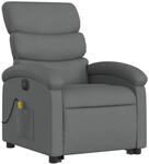 vidaXL Elektrischer Massagesessel mit Aufstehhilfe Dunkelgrau Stoff Modell 7