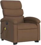 vidaXL Elektrischer Massagesessel mit Aufstehhilfe Braun Stoff Modell 3