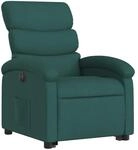 vidaXL Elektrischer Massagesessel mit Aufstehhilfe Dunkelgr&uuml;n Stoff Modell 4