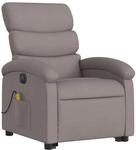 vidaXL Elektrischer Massagesessel mit Aufstehhilfe Taupe Stoff Modell 2