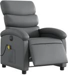 vidaXL Massagesessel Elektrisch Grau Kunstleder Modell 4