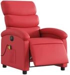 vidaXL Massagesessel Elektrisch Rot Kunstleder 3204038