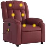 vidaXL Massagesessel Wei&szlig;rot Kunstleder Modell 10