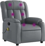 vidaXL Massagesessel Grau Kunstleder Modell 11