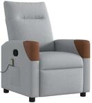 vidaXL Massagesessel Hellgrau Stoff 4104817