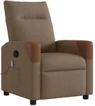 vidaXL Massagesessel Braun Stoff 4104820