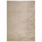vidaXL Teppich HUARTE Kurzflor Weich und Waschbar Sandfarben 140x200cm 375058