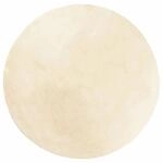 vidaXL Teppich HUARTE Kurzflor Weich und Waschbar Creme &Oslash; 120 cm 375048