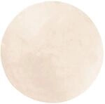 vidaXL Teppich HUARTE Kurzflor Weich und Waschbar Beige &Oslash; 80 cm 375027