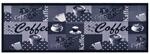 vidaXL K&uuml;chenteppich Waschbar Kaffee Blau 60x300 cm 315969