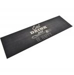 vidaXL K&uuml;chenteppich Waschbar K&uuml;che Schwarz 60x180 cm Samt 136559