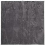 vidaXL Teppich HUARTE Kurzflor Weich und Waschbar Anthrazit 120x120 cm 374999