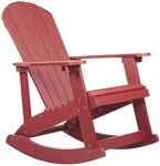 Beliani Schaukelstuhl Rot 94x76x100