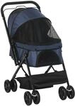 PawHut Hundewagen Stahl Oxford-Gewebe Blau 76,5L x 52B x 95H cm
