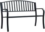 vidaXL Gartenbank Schwarz 120 cm Stahl 319580
