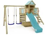 Wickey Spielturm Smart Cave mit Rutsche Pastellblau