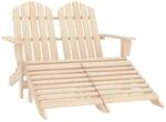 vidaXL Adirondack-Gartenbank 2-Sitzer mit Fu&szlig;teil Tannenholz 315912