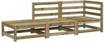vidaXL Gartensofa mit Hocker 2-Sitzer Kiefernholz Impr&auml;gniert 837976