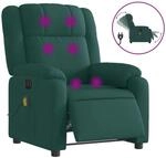 vidaXL Massagesessel Elektrisch Dunkelgr&uuml;n Stoff Modell 8