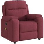 vidaXL Massagesessel Weinrot Stoff 4015693