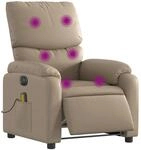 vidaXL Massagesessel Elektrisch Cappuccino-Braun Kunstleder Modell 7
