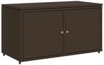 vidaXL Gartenschrank Braun 110x55x60,5 cm Poly Rattan