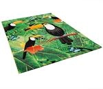 Pergamon Designer Teppich Faro Tropical Tukan Bunt 120x170cm