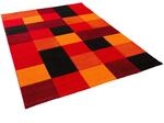 Pergamon Designer Teppich Brilliant Karo Rot Orange 160x230cm