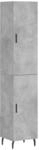 vidaXL Highboard Betongrau 34,5x34x180 cm Holzwerkstoff 3198805
