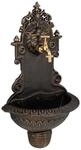 Relaxdays Wandbrunnen Gusseisen Messing Bronze Wasserspeier 61 cm x 35 cm x 18 cm 8