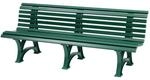 PROREGAL Gartenbank Jamaika 4 Sitzer Gr&uuml;n HxBxT 80 x 200 x 64cm Witterungskunststoff
