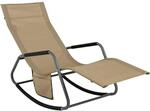 SoBuy Schaukelliege mit Seitentasche Metallrohr Kunstfasergewebe Khaki OGS47-KA